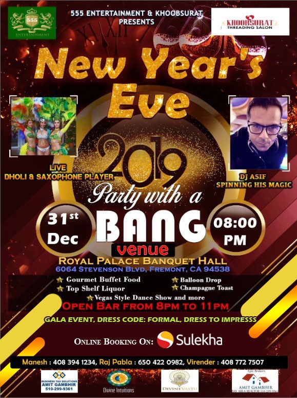 new year"s eve 2019 party with a bang